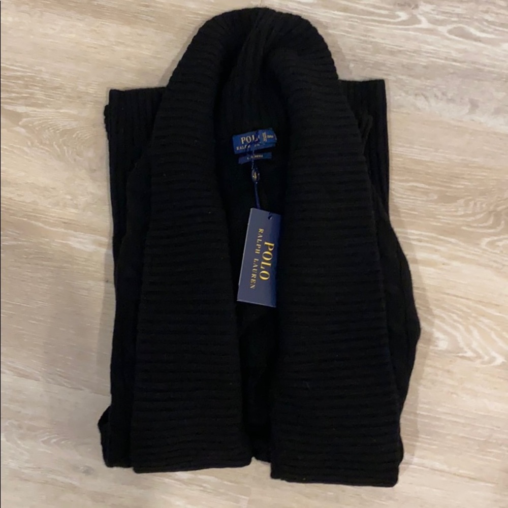 Ralph Lauren Cashmere Shall Collar Cable Cardigan